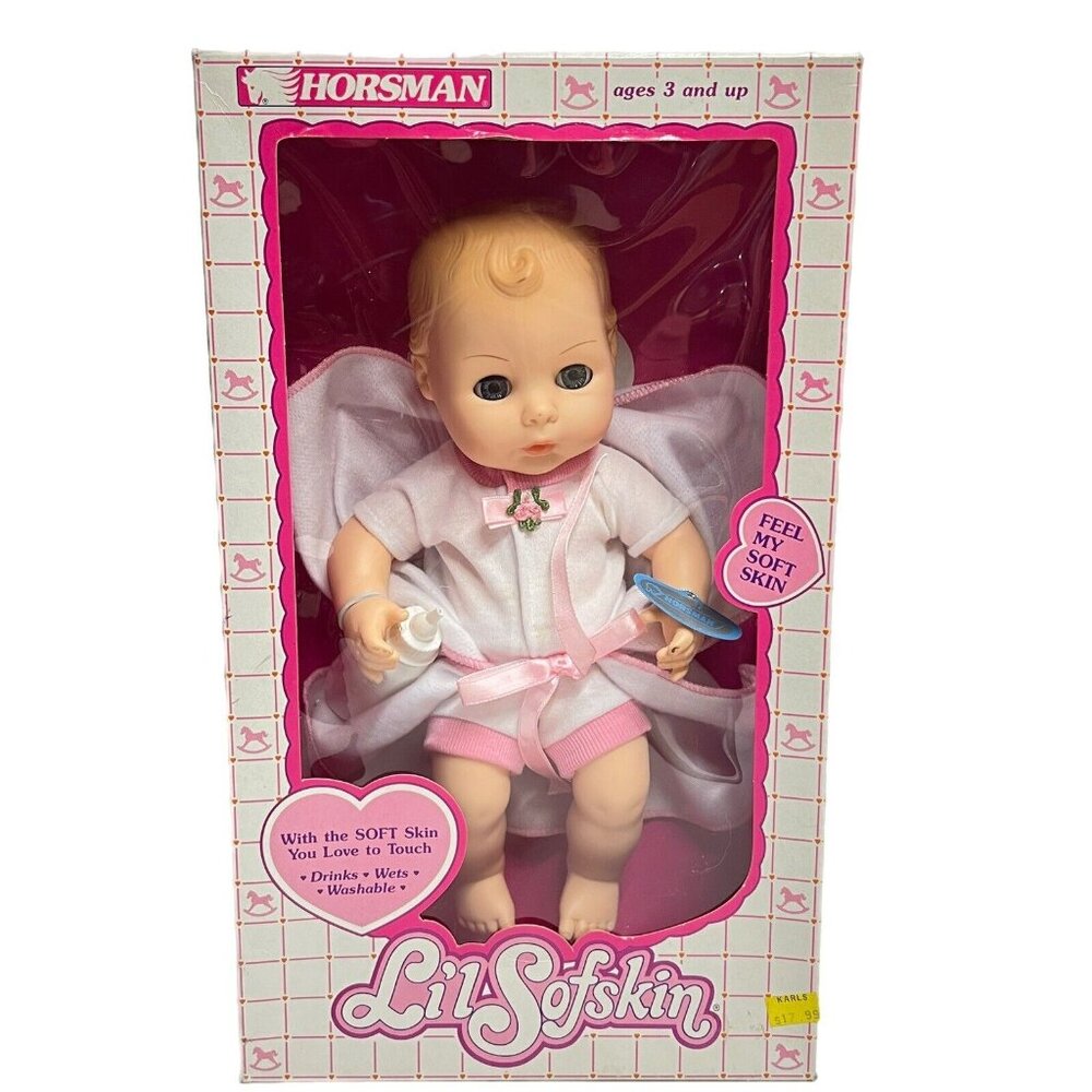 1988 Horsman Lil Sofskin Doll 14301 Drinks Wets Washable Vintage Soft
